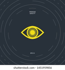 Eye symbol icon with iris. Graphic elements for your design