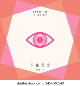 Eye symbol icon with iris. Graphic elements for your design