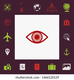 Eye symbol icon with iris. Graphic elements for your design
