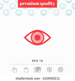 Eye symbol icon with iris. Graphic elements for your design
