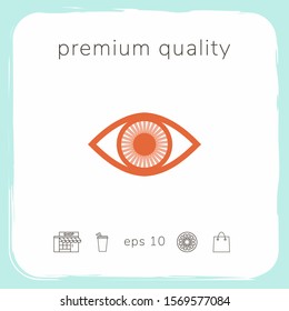 Eye symbol icon with iris. Graphic elements for your design