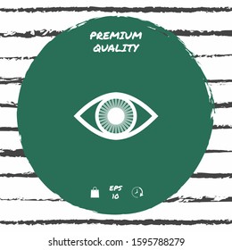 Eye symbol icon with iris. Graphic elements for your design