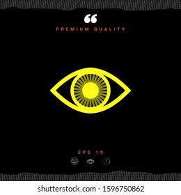 Eye symbol icon with iris. Graphic elements for your design