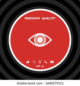 Eye symbol icon with iris. Graphic elements for your design