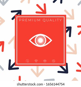Eye symbol icon with iris. Graphic elements for your design