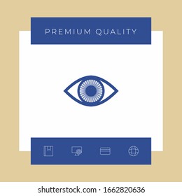 Eye symbol icon with iris. Graphic elements for your design
