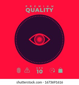 Icono de símbolo ocular con iris. Elementos gráficos para el diseño