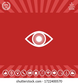 Eye symbol icon with iris. Graphic elements for your design