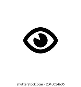 Eye symbol icon isolated on white background