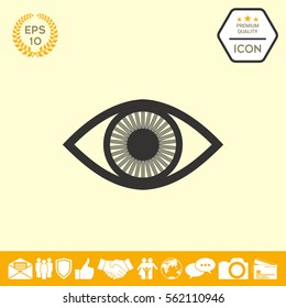Eye symbol with iris