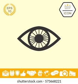 Eye symbol with iris