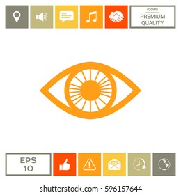 Eye symbol with iris