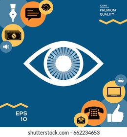 Eye symbol with iris