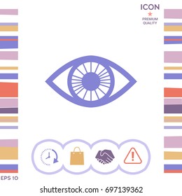 Eye symbol with iris