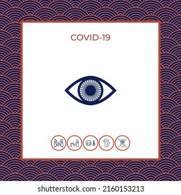 Eye symbol with iris. Elements for your design