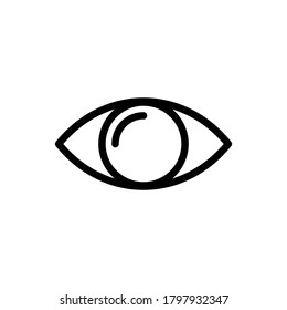 eye symbol line icon, Vector Illustration