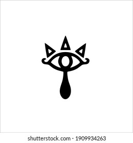 Eye Symbol Logo. Tattoo Design. Vector Illustration.