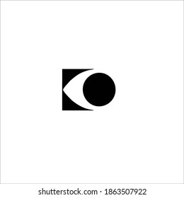 Logotipo de símbolo ocular. Ilustración vectorial.