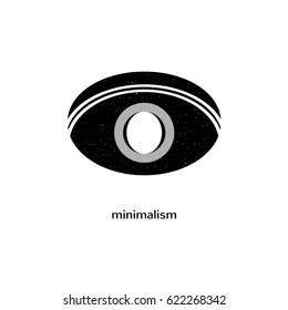 Eye symbol. Minimal design. New World Order. Vector illustrarion eps 10. 