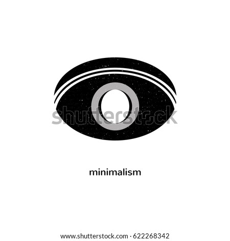 Eye symbol. Minimal design. New World Order. Vector illustrarion eps 10. 