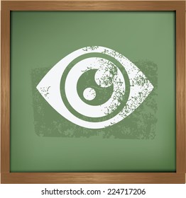 Eye symbol on background background, vector