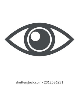 Símbolo ocular. Icono de oftalmología. Vector.