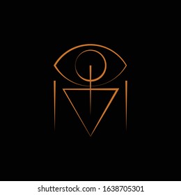 eye symbol sacred geometry design, illustration occult symbol