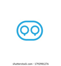 eye symbol of smart face vector logo