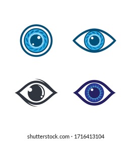 Diseño de ilustración de icono vectorial de símbolo ocular