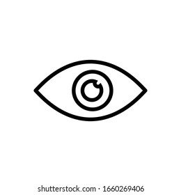 Eye Symbol Vector Line Icon 