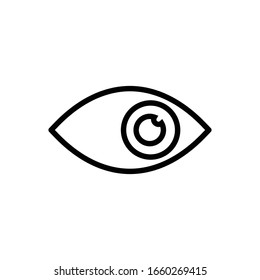 Eye Symbol Vector Line Icon 