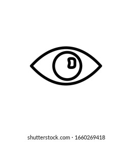 Eye Symbol Vector Line Icon 