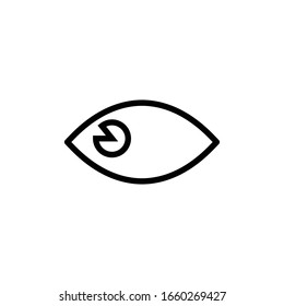 Eye Symbol Vector Line Icon 