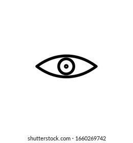 Eye Symbol Vector Line Icon 