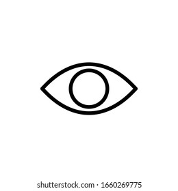 Eye Symbol Vector Line Icon 
