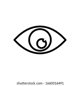 Eye Symbol Vector Line Icon