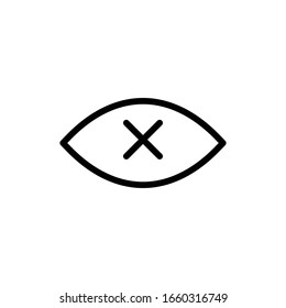 Eye Symbol Vector Line Icon