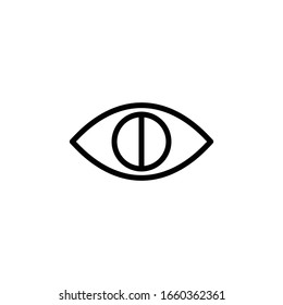 Icono de línea vectorial símbolo de ojo