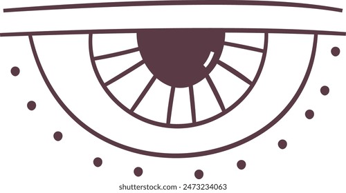 Eye Talisman Doodle Vector Illustration