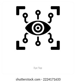 Eye Tap and reality icon concept
