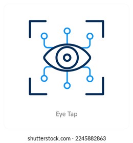Eye Tap and reality icon concept