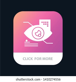 Eye, Tap, Eye tap, Technology Mobile App Button. Android and IOS Glyph Version
