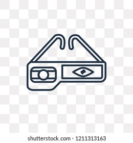 Eye tap vector outline icon isolated on transparent background, high quality linear Eye tap transparency concept can be used web and mobile