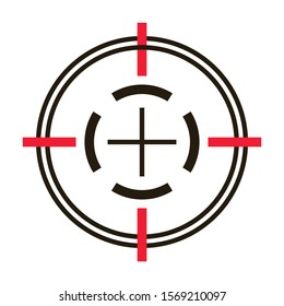 Eye target vector icon.Black vector icon isolated on white background eye target.