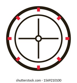 Eye target vector icon.Black vector icon isolated on white background eye target.