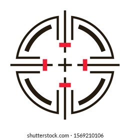 Eye target vector icon.Black vector icon isolated on white background eye target.