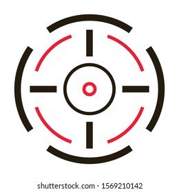 Eye target vector icon.Black vector icon isolated on white background eye target.