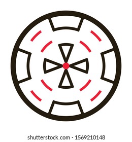 Eye target vector icon.Black vector icon isolated on white background eye target.