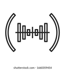 Auge Ziel Vektorillustration Symbol.Umrissende Vektorillustration Symbol einzeln auf weißem Hintergrund Auge Ziel.