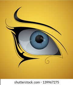 Eye tattoo. EPS-10